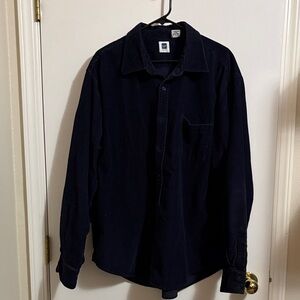 GAP Navy Corduroy Button Down Shirt XXL